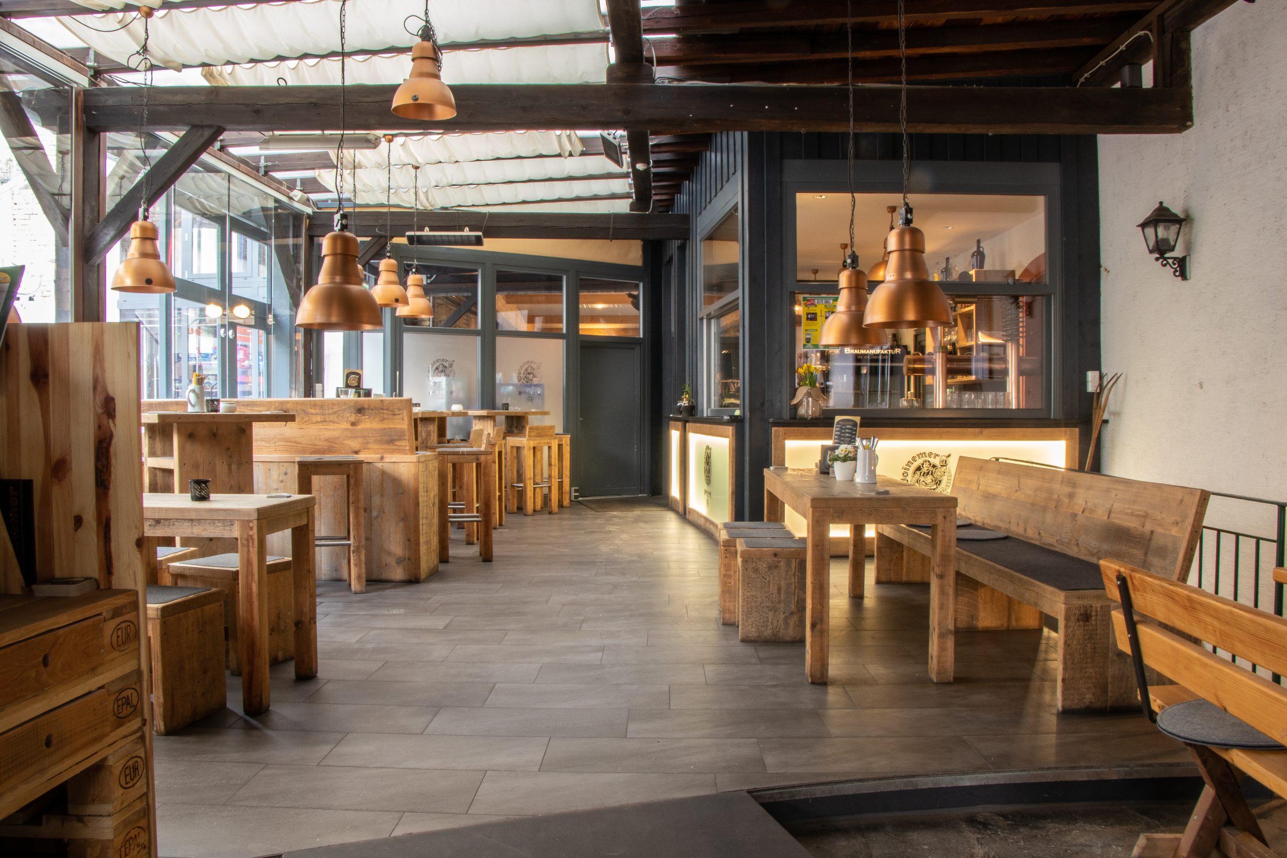 Brauhaus Weinheim – Biergarten im Brauhof